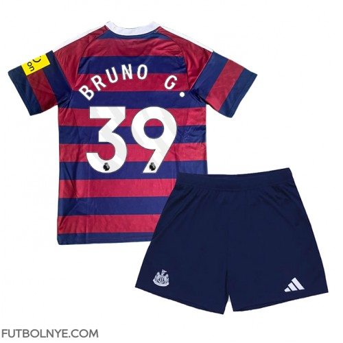 Camiseta Newcastle United Bruno Guimaraes #39 Visitante Equipación para niños 2024-25 manga corta (+ pantalones cortos)